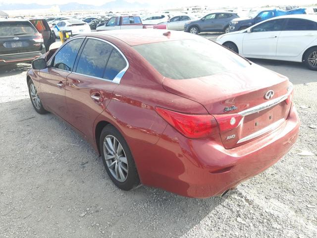 Photo 3 from auction – 2014 INFINITI Q50 BASE with VIN JN1BV7AR6EM691991