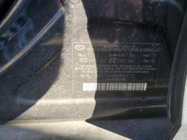 Photo 10 from auction – 2013 HYUNDAI SONATA SE with VIN 5NPEC4AB4DH643772