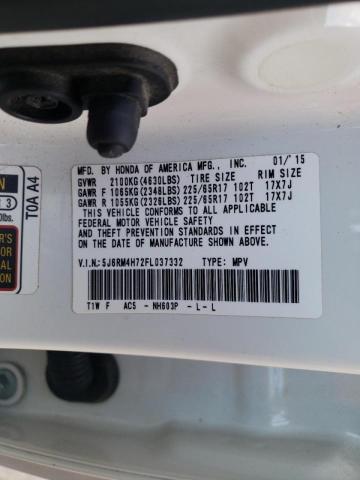 Photo 10 from auction – 2015 HONDA CR-V EXL with VIN 5J6RM4H72FL037332