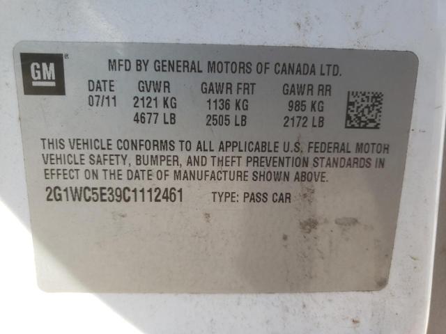 Photo 10 from auction – 2012 CHEVROLET IMPALA LTZ with VIN 2G1WC5E39C1112461