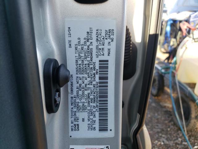 Photo 10 from auction – 2005 LEXUS GX 470 with VIN JTJBT20X650073242