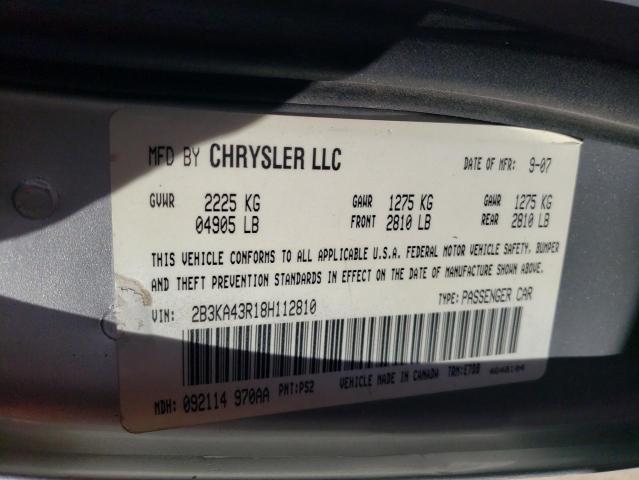 Photo 10 from auction – 2008 DODGE CHARGER with VIN 2B3KA43R18H112810