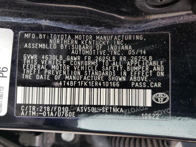 Photo 10 from auction – 2014 TOYOTA CAMRY L with VIN 4T4BF1FK1ER410166