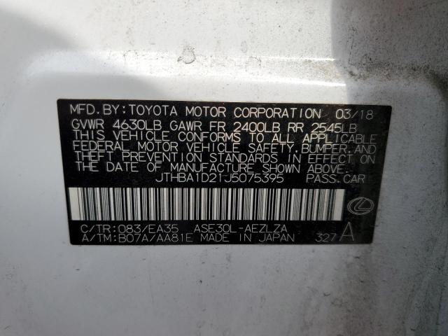 Photo 10 from auction – 2018 LEXUS IS 300 with VIN JTHBA1D21J5075395