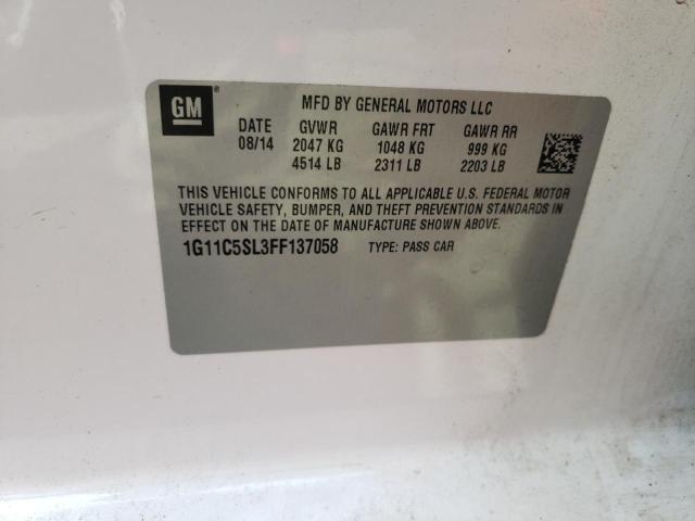 Photo 10 from auction – 2015 CHEVROLET MALIBU 1LT with VIN 1G11C5SL3FF137058
