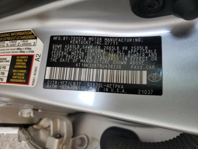Photo 10 from auction – 2011 TOYOTA AVALON BAS with VIN 4T1BK3DB7BU426226