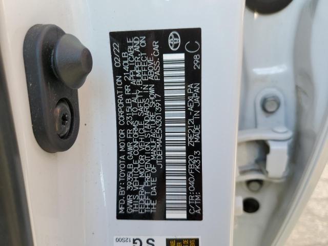 Photo 10 from auction – 2022 TOYOTA COROLLA LE with VIN JTDEPMAE5N3013917