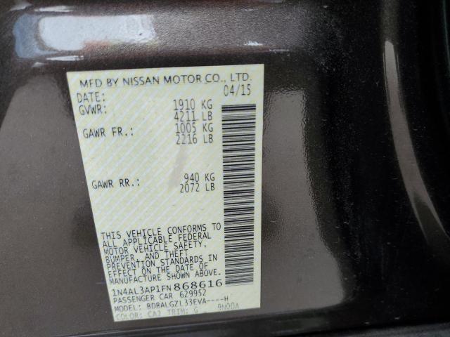Photo 10 from auction – 2015 NISSAN ALTIMA 2.5 with VIN 1N4AL3AP1FN868616