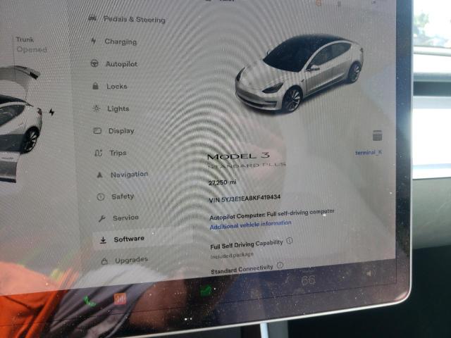 Photo 8 from auction – 2019 TESLA MODEL 3 with VIN 5YJ3E1EA8KF419434
