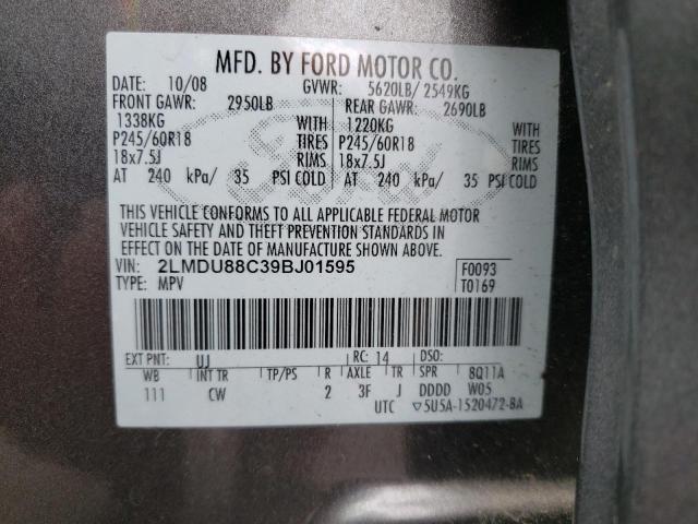 Photo 10 from auction – 2009 LINCOLN MKX with VIN 2LMDU88C39BJ01595