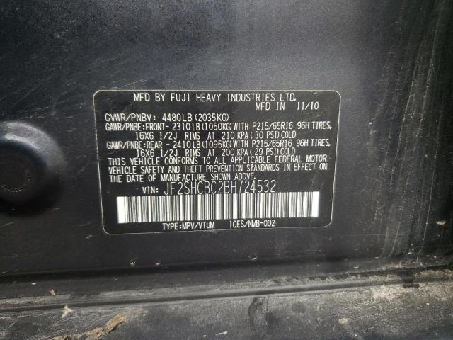 Photo 10 from auction – 2011 SUBARU FORESTER 2 with VIN JF2SHCBC2BH724532
