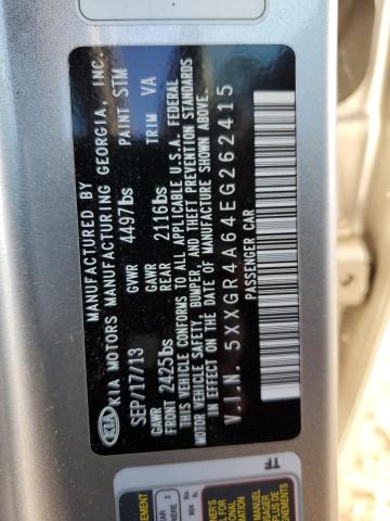 Zdjęcie 10 z aukcji – 2014 KIA OPTIMA SX z VIN 5XXGR4A64EG262415