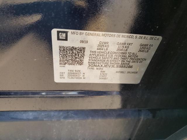 Photo 10 from auction – 2020 CHEVROLET EQUINOX LT with VIN 3GNAXJEV3LS555166