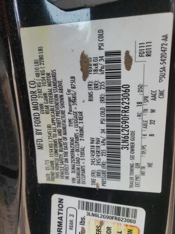 Photo 10 from auction – 2015 LINCOLN MKZ with VIN 3LN6L2G90FR623060