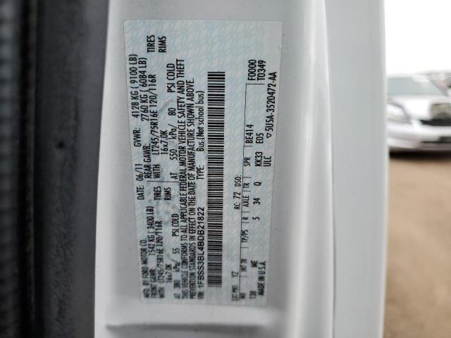 Photo 10 from auction – 2011 FORD ECONOLINE with VIN 1FBSS3BL4BDB21822