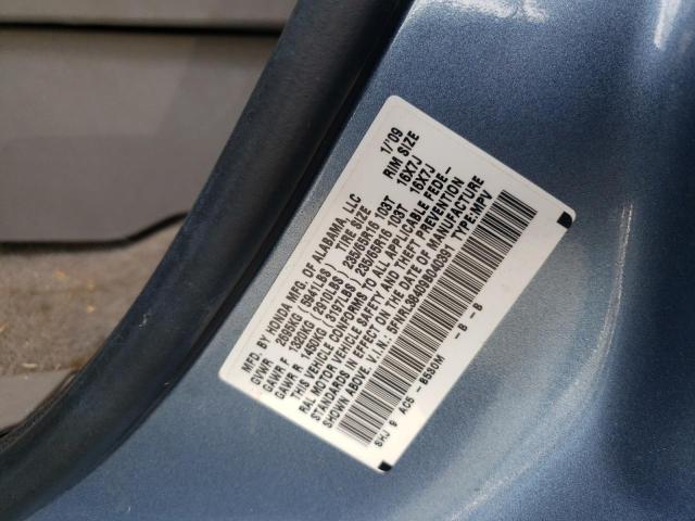 Photo 10 from auction – 2009 HONDA ODYSSEY EX with VIN 5FNRL38409B040391