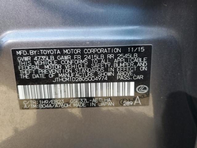 Photo 10 from auction – 2016 LEXUS IS 300 with VIN JTHCM1D28G5004974