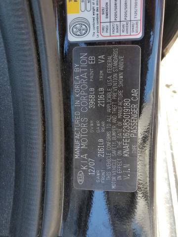 Photo 10 from auction – 2008 KIA SPECTRA5 5 with VIN KNAFE162385019180