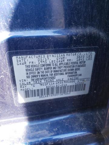Photo 10 from auction – 2017 NISSAN SENTRA S with VIN 3N1AB7AP0HY329062