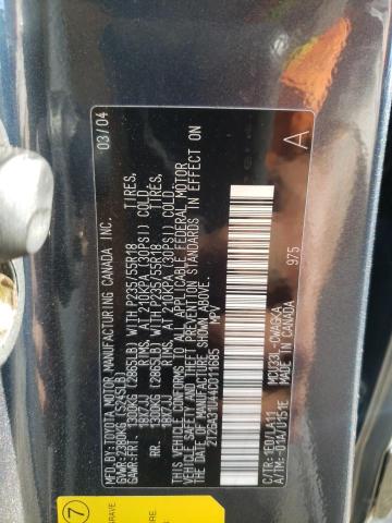 Photo 10 from auction – 2004 LEXUS RX 330 with VIN 2T2GA31U44C011685