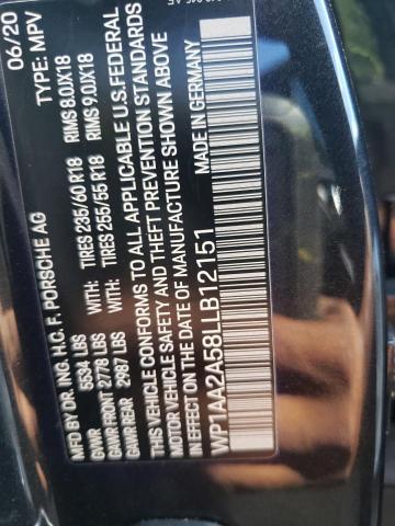 Photo 10 from auction – 2020 PORSCHE MACAN with VIN WP1AA2A58LLB12151