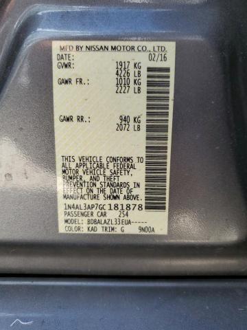 Photo 10 from auction – 2016 NISSAN ALTIMA 2.5 with VIN 1N4AL3AP7GC181878