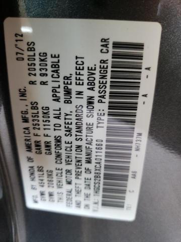 Photo 10 from auction – 2012 HONDA ACCORD EXL with VIN 1HGCS2B8XCA011660
