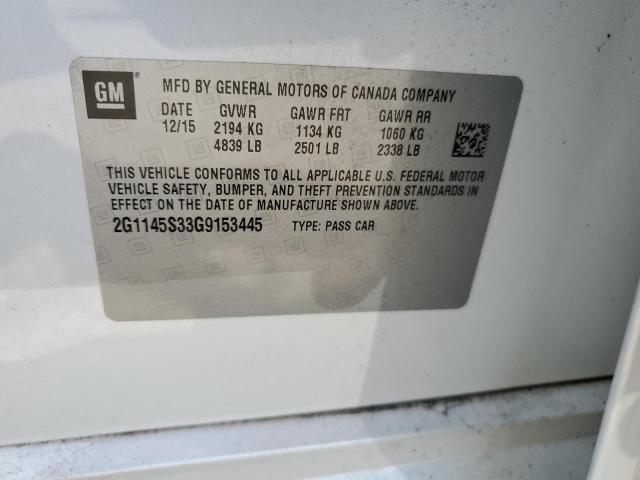 Photo 10 from auction – 2016 CHEVROLET IMPALA LTZ with VIN 2G1145S33G9153445
