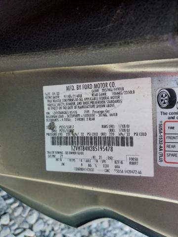 Photo 10 from auction – 2008 FORD MUSTANG with VIN 1ZVHT84N285195478