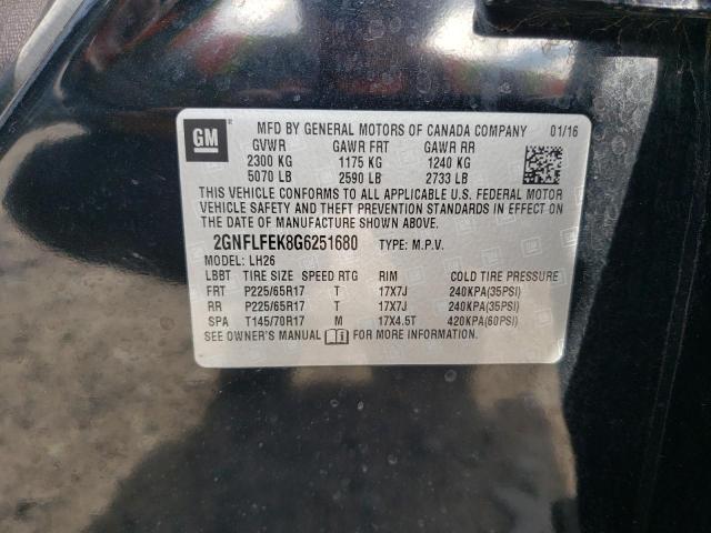 Photo 10 from auction – 2016 CHEVROLET EQUINOX LT with VIN 2GNFLFEK8G6251680