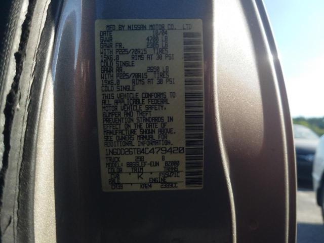Photo 10 from auction – 2004 NISSAN FRONTIER with VIN 1N6DD26T84C479420