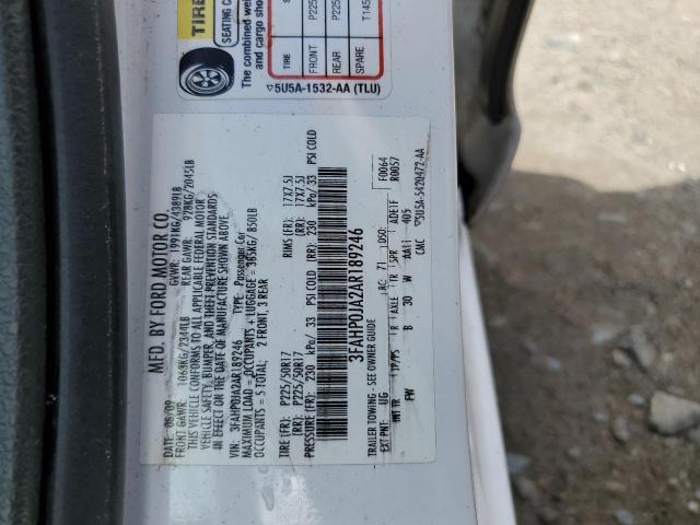 Photo 10 from auction – 2010 FORD FUSION SEL with VIN 3FAHP0JA2AR189246