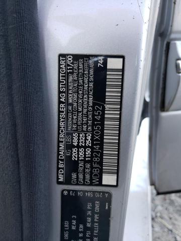 Photo 10 from auction – 2001 MERCEDES-BENZ E 320 4MAT with VIN WDBJF82J41X051452