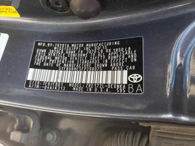 Photo 10 from auction – 2015 TOYOTA COROLLA L with VIN 5YFBURHE5FP298075
