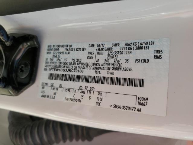 Photo 10 from auction – 2018 FORD F150 SUPER with VIN 1FTEW1CG3JKC70106