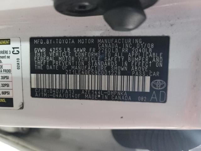 Photo 10 from auction – 2009 TOYOTA COROLLA MA with VIN 2T1LE40E59C001228