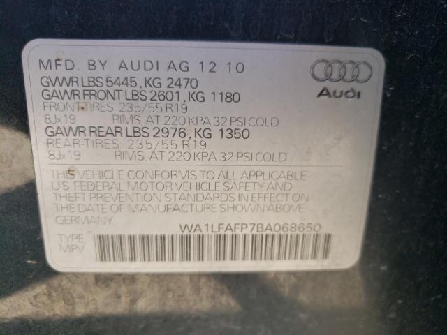 Photo 10 from auction – 2011 AUDI Q5 PREMIUM with VIN WA1LFAFP7BA068650