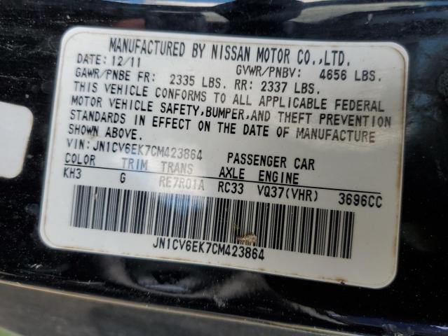 Photo 10 from auction – 2012 INFINITI G37 BASE with VIN JN1CV6EK7CM423864