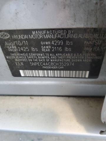 Photo 10 from auction – 2012 HYUNDAI SONATA with VIN 5NPEC4AC8CH352974