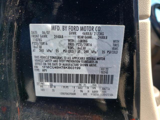 Photo 10 from auction – 2008 FORD ESCAPE HEV with VIN 1FMCU49H78KB03199