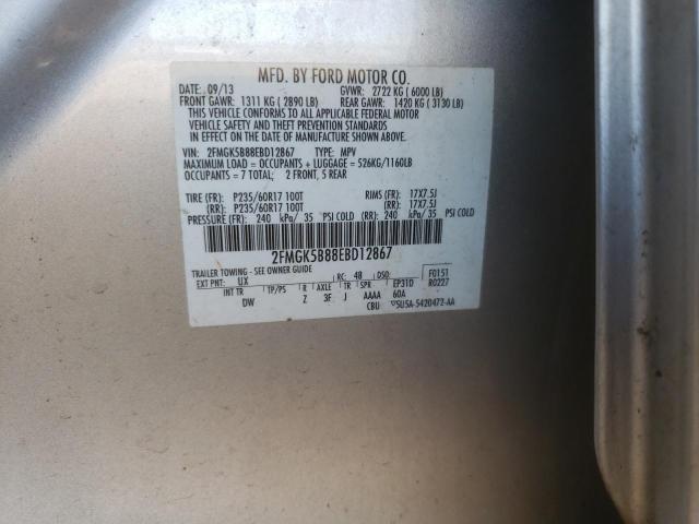 Photo 10 from auction – 2014 FORD FLEX SE with VIN 2FMGK5B88EBD12867