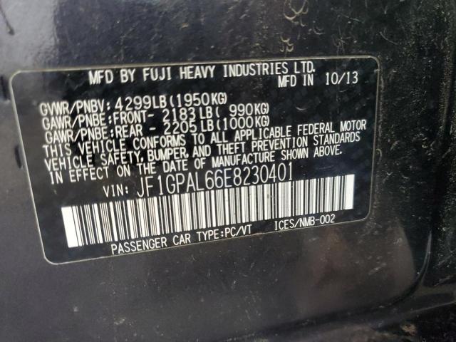 Photo 10 from auction – 2014 SUBARU IMPREZA SP with VIN JF1GPAL66E8230401