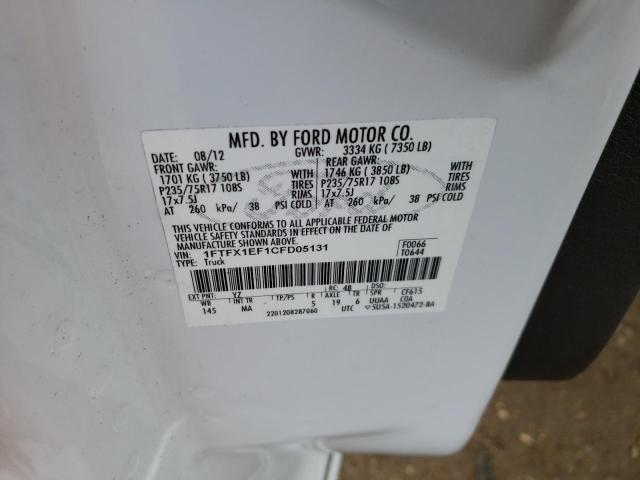 Photo 10 from auction – 2012 FORD F150 SUPER with VIN 1FTFX1EF1CFD05131