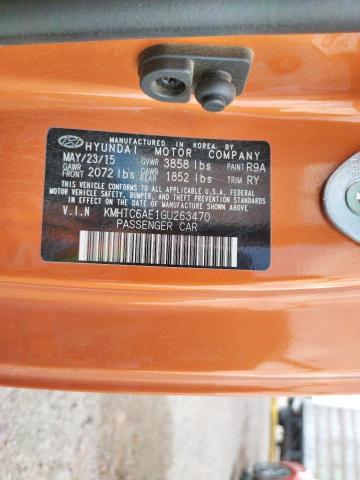 Photo 10 from auction – 2016 HYUNDAI VELOSTER T with VIN KMHTC6AE1GU263470
