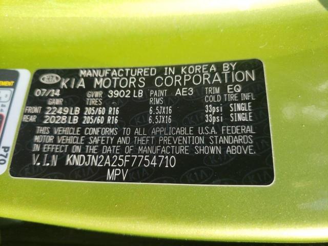 Photo 10 from auction – 2015 KIA SOUL with VIN KNDJN2A25F7754710