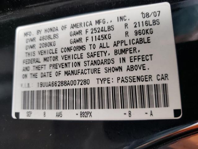 Photo 10 from auction – 2008 ACURA TL with VIN 19UUA66288A007280
