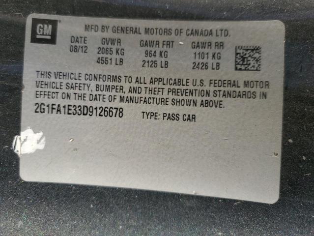 Photo 10 from auction – 2013 CHEVROLET CAMARO LS with VIN 2G1FA1E33D9126678