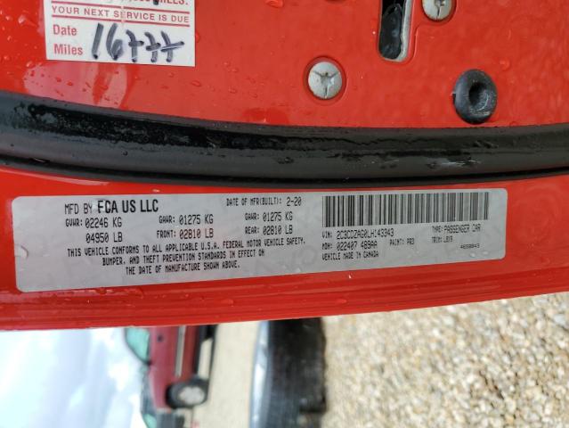 Photo 10 from auction – 2020 DODGE CHALLENGER with VIN 2C3CDZAG0LH143343