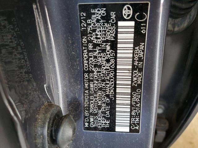 Photo 10 from auction – 2013 TOYOTA PRIUS with VIN JTDKN3DU9D1638157