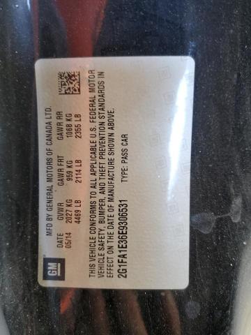 Photo 10 from auction – 2014 CHEVROLET CAMARO LS with VIN 2G1FA1E36E9306531